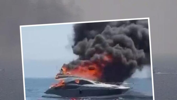 Kınalıada Açıklarında Lüks Yatta Yangın Paniği